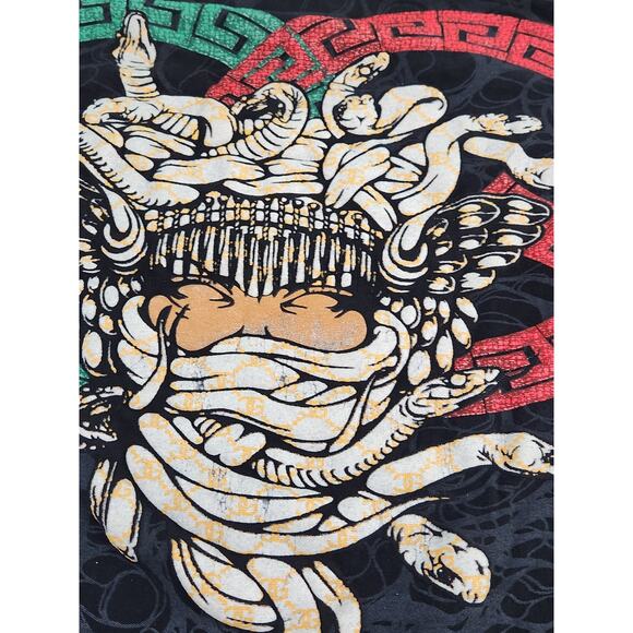 Give Me Face Men's 3XL T-Shirt Black Short Sleeve Snakes Y2K Graphic Print 90s - Picture 4 of 8